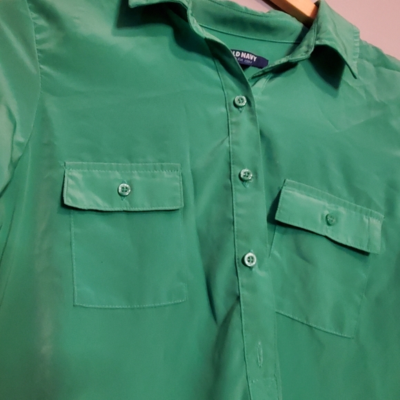 Teal Old Navy Blouse Business Casual - Size S - Picture 6 of 9